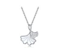 JZWCHQ Colliers Colliers pour les femmes Silver Abricot Leaf Design, Sansheng a des abricots, vous rencontrer, un collier de pendentif exquis (coffret cadeau) Collier pour femmes