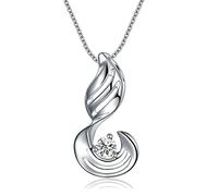 JZWCHQ Colliers pour bijoux, collier de diamant avec 0,13 carat-pierre de pierre précieuse bien coupée 950 Collier luxueux en platine Collier
