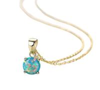 JZWCHQ Colliers purs 925 pour les femmes colorées Collier de pendentif d'opale colorée
