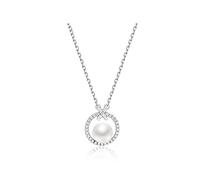 JZWCHQ Colliers S925 Collier Perl d'eau fraîche Chaîne de suspension 6-7 mm à la vapeur à la vapeur à la vapeur à la vapeur Bijoux femelle des femmes