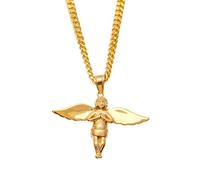 JZWCHQ Colore de la mode Gol Long Wing Angel Pendants