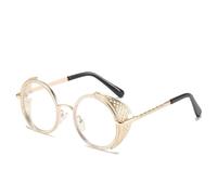 JZWCHQ Crame Rond Souspunk Lunettes de Soleil pour Femmes Hommes Vintage Vintparent Hip Hop Punk Sun Glêmes Mâle Femme Eyewear