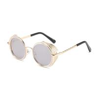 JZWCHQ Crame Rond Souspunk Lunettes de Soleil pour Femmes Hommes Vintage Vintparent Hip Hop Punk Sun Glêmes Mâle Femme Eyewear