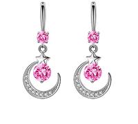 JZWCHQ Diamond Moon Moucles d'oreilles à tempérament créatif de la lune Diambre Bijoux pour femmes