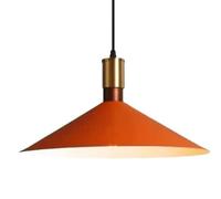 JZWCHQ E27 Light Source Single-Head Hanging Light, Personnalisé Pending Lamp Shade, Chaner de Style Industriel scandinave pour Le Restaurant, Le Bar, la décoration de la Ferme (Sombre) (Orange)
