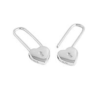 JZWCHQ Épingle de sécurité cardiaque en argent sterling petit cerceau boucles d'oreilles pour les femmes filles minimalistes cerceaux huggies mignon love verrouillage cartilage drop sling oreille