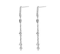 JZWCHQ Étoile exquise en zircon et tempérament de la lune Petite boucle d'oreille de piercing
