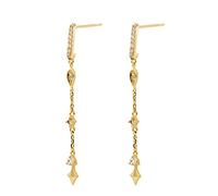 JZWCHQ Étoile exquise en zircon et tempérament de la lune Petite boucle d'oreille de piercing