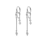 JZWCHQ Étoile exquise en zircon et tempérament de la lune Petite boucle d'oreille de piercing