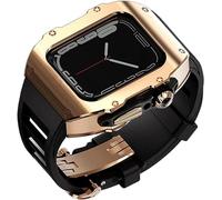 JZWCHQ Étui de montre en acier inoxydable de 44 mm 45 mm Bandle de caoutchouc ， pour Ultra 8 7 6 5 4 SE Série Séquence ， Bouettes sportives Watch Batch Metal Crown Crown Mod Kit Accessoires