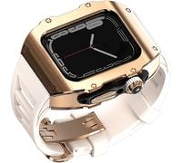 JZWCHQ Étui de montre en acier inoxydable de 44 mm 45 mm Bandle de caoutchouc ， pour Ultra 8 7 6 5 4 SE Série Séquence ， Bouettes sportives Watch Batch Metal Crown Crown Mod Kit Accessoires