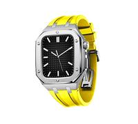 JZWCHQ Étui en métal pour 8 45 mm Protector Silicon Strap pour iwatch 7 6 5 4 SE 44 mm Accessoires Couverture de protection complète des hommes avec outils