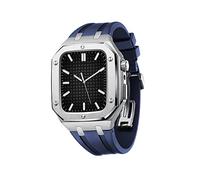 JZWCHQ Étui en métal pour 8 45 mm Protector Silicon Strap pour iwatch 7 6 5 4 SE 44 mm Accessoires Couverture de protection complète des hommes avec outils