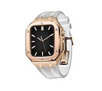 JZWCHQ Étui en métal pour 8 45 mm Protector Silicon Strap pour iwatch 7 6 5 4 SE 44 mm Accessoires Couverture de protection complète des hommes avec outils