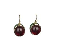 JZWCHQ Fashion Vintage Chinois Corundum pour Femmes Boucles d'oreilles délicates en Jade Rouge