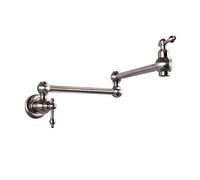 JZWCHQ Faute-laiton solide de la cuisine froide, robinet de cuisine à pot mural avec un bras swing à double articulation extensible, chrome (chrome)