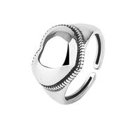 JZWCHQ Femmes AJUSTables Anneaux ouverts - S925 Mignon Heart Open Open Ajustement Rings, femmes ACCESSOIRES DE MÉDICA DE MODE CASSIQUES ANTI-ALLERGY CASSIQUES, Cadeaux pour petite amie