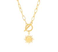 JZWCHQ Filles Bijoux Accessoires géométrie Soleil Totem Bassin plongeurs Femmes Hommes, Amour Coeur épais chaîne à Bascule - Charme de Bascule
