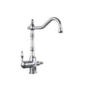 JZWCHQ Filtre doré robinet de cuisine mélangeur à eau froide purifiée robinet de grue antique pont en laiton robinets d'évier pour cuisine (or brillant a)