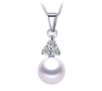 JZWCHQ Fine bijoux femmes Naturel Eau de perle d'eau douce Pendant le meilleur cadeau avec 8 à 9 mm fabriqué en Chine