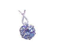 JZWCHQ Fleur 2ct Moisanite Diamond Pendant Real 925 Collier de pendentifs de mariage pour femmes