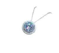 JZWCHQ Fleur 2ct Moisanite Diamond Pendant Real 925 Collier de pendentifs de mariage pour femmes