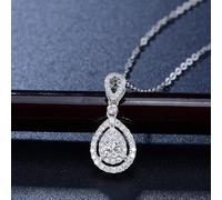 JZWCHQ Fleur 2ct Moisanite Diamond Pendant Real 925 Collier de pendentifs de mariage pour femmes