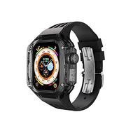 JZWCHQ Fluororubber Sport Strap Band Transparent Watch Case Modification Kit ， pour Ultra 8 49 mm Accessoires de montre de remplacement