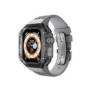 JZWCHQ Fluororubber Sport Strap Band Transparent Watch Case Modification Kit ， pour Ultra 8 49 mm Accessoires de montre de remplacement