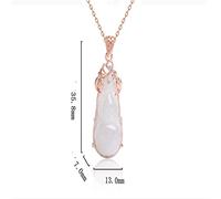 JZWCHQ Graine de glace à la main naturelle Jade Calabash Inclay Collier Pendre Bijoux Fashion Men Femmes Cadeaux de chance Amulet (Gem Color: White)