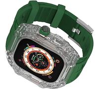 JZWCHQ Hard PC Profofroprows watch couvercle Silicone Silicone , pour Ultra 49mm 45mm 44mm, Transparent Bands Sport Bands Mod Kit , pour Iwatch Series 8/7/6/5/4 / SE Mise à niveau