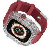 JZWCHQ Hard PC Profofroprows watch couvercle Silicone Silicone , pour Ultra 49mm 45mm 44mm, Transparent Bands Sport Bands Mod Kit , pour Iwatch Series 8/7/6/5/4 / SE Mise à niveau