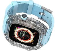 JZWCHQ Hard PC Profofroprows watch couvercle Silicone Silicone , pour Ultra 49mm 45mm 44mm, Transparent Bands Sport Bands Mod Kit , pour Iwatch Series 8/7/6/5/4 / SE Mise à niveau