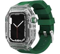 JZWCHQ Hard PC Transparent Watch Case Rubber Watch Band Mod Kit , pour 40 mm 41mm 44 mm 45 mm , Fluoroelastomer Remplacement des accessoires de sangle , pour Iwatch 8 7 6 5 4 3 SE