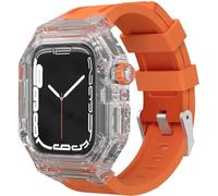 JZWCHQ Hard PC Transparent Watch Case Rubber Watch Band Mod Kit , pour 40 mm 41mm 44 mm 45 mm , Fluoroelastomer Remplacement des accessoires de sangle , pour Iwatch 8 7 6 5 4 3 SE