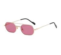 JZWCHQ Hip-hop Ovale Petites Lunettes de Soleil Hommes et Femmes Lunettes de Soleil décoratives du Soleil extérieur (Couleur: A, Taille: Moyenne)