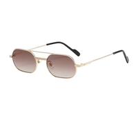 JZWCHQ Hip-hop Ovale Petites Lunettes de Soleil Hommes et Femmes Lunettes de Soleil décoratives du Soleil extérieur (Couleur: B, Taille: Moyenne)