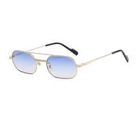 JZWCHQ Hip-hop Ovale Petites Lunettes de Soleil Hommes et Femmes Lunettes de Soleil décoratives du Soleil extérieur (Couleur: D, Taille: Moyenne)