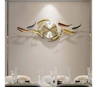 JZWCHQ Horloge Murale Horloge Murale Moderne Fish Corloge Murale décorative - Grand métal Conception d'art silencieuse Non cachée pour la Cuisine, Le Salon, la Chambre, la Salle de Bain, Le Bureau de
