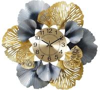 JZWCHQ Horloge Murale Horloge Murale Moderne Ginkgo créatif Horloge Murale Maison décoration métal Cadran en métal d'horloge Murale numérique Horloge de décoration Murale (a, 67 * 67cm)