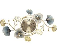 JZWCHQ Horloge Murale Horloge Murale Moderne Grande Horloge Murale décorative Moderne silencieuse - Horloge Murale de Feuille de Ginkgo en Fer forgé élégant pour Le Salon du Salon Porche de l'hôtel,