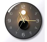 JZWCHQ Horloge murale, horloge simple à quartz, temps de voyage précis, pointeur en métal beau paysage