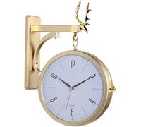 JZWCHQ Horloge Murale MORDE Mur Mur COLLIQUE Double Face