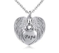 JZWCHQ J'étais Son Ange/Son Ange, Maintenant il est/Elle - Mine - 12 PCS Birthstone Cremation Urn Jewelry Heart Collier Angel Wings Pendant for Ashes Entonnle Fondel Fill Kit