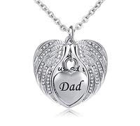 JZWCHQ J'étais Son Ange/Son Ange, Maintenant il est/Elle - Mine - 12 PCS Birthstone Cremation Urn Jewelry Heart Collier Angel Wings Pendant for Ashes Entonnle Fondel Fill Kit