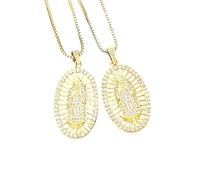 JZWCHQ Jewelry Nouveau 2025 Arrivée Classic Classic Mary Pendant Colliers pour femmes Color Notre-Dame de Guadalupe Choker Zircon avec pour vous accessoires Gift Créative Gift Creat