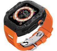JZWCHQ Kit de mod de boîtier en fibre de carbone Kit de mod , pour ultra 8/7/6/5/4 / SE 49 mm 45 mm 44 mm , Men de style de style rm case sport bracelet respirant accessoires de remplacement