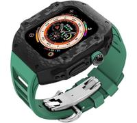 JZWCHQ Kit de mod de boîtier en fibre de carbone Kit de mod ， pour ultra 8/7/6/5/4 / SE 49 mm 45 mm 44 mm ， Men de style de style rm case sport bracelet respirant accessoires de remplacement