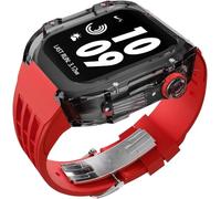 JZWCHQ Kit de modification de boîtier de montre glacier transparent de luxe ， pour bande ultra 8 7 6 5 4 SE 44mm 45 mm 49 mm Sobrave de montre en caoutchouc Remplacer