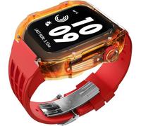 JZWCHQ Kit de modification de boîtier de montre glacier transparent de luxe ， pour bande ultra 8 7 6 5 4 SE 44mm 45 mm 49 mm Sobrave de montre en caoutchouc Remplacer